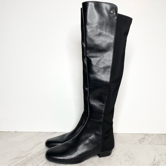 Vince Camuto Karita Black Leather Over The Knee Boot 5 1/2 - Picture 1 of 16